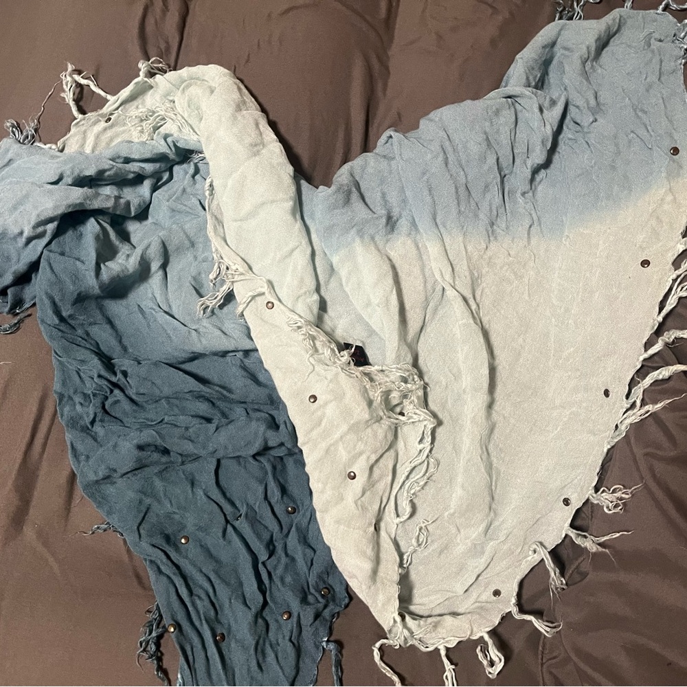 Ombré blue scarf